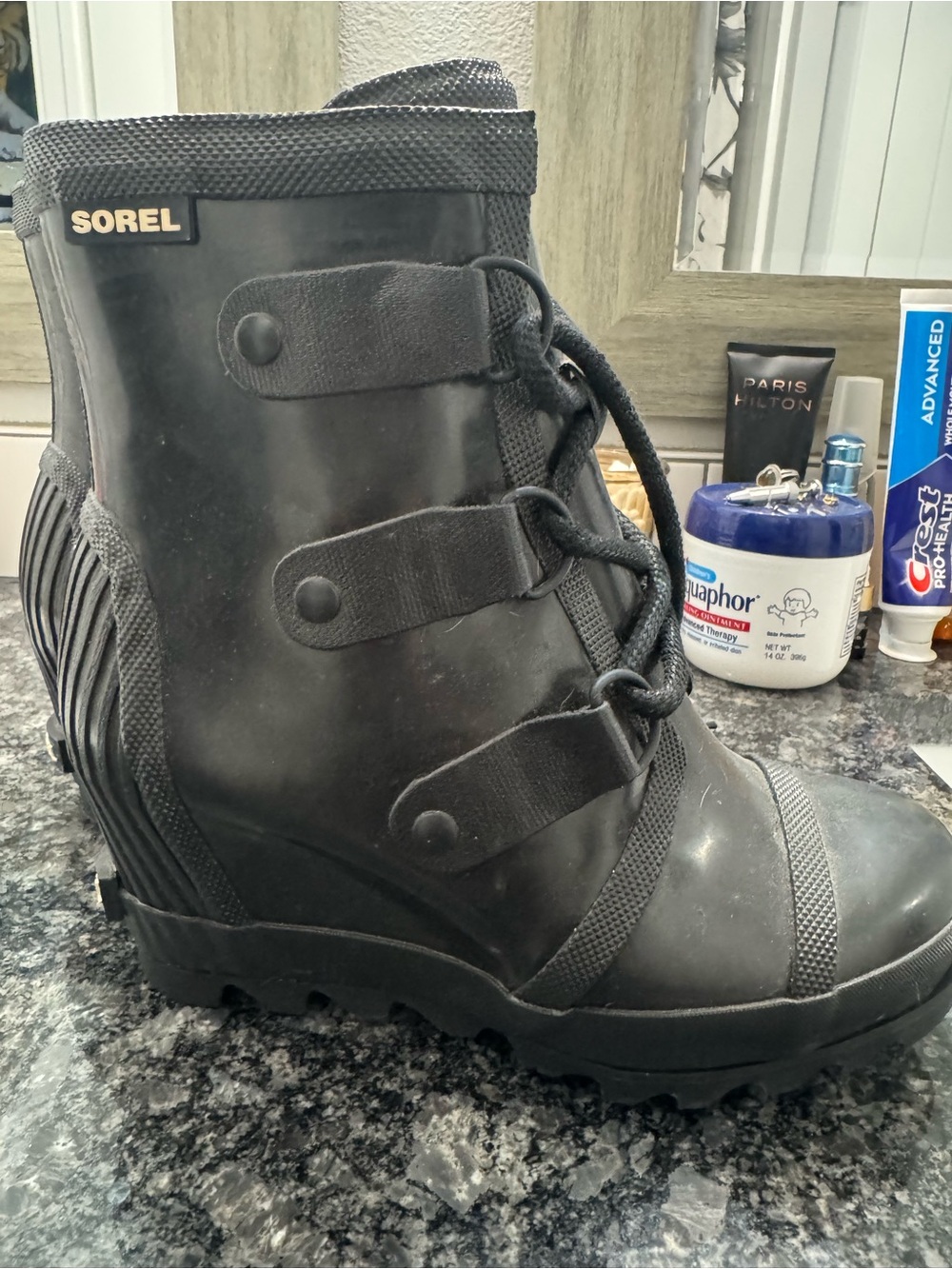 Sorel Black Women's Lace-Up Waterproof Winter Boot